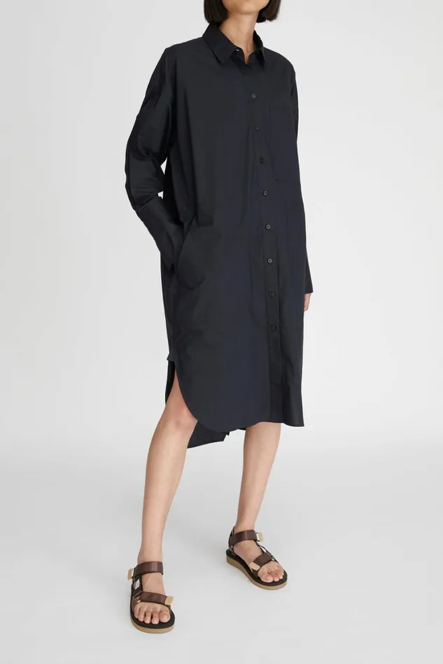 Workroom Women Lee Mathews LM Poplin LS Shirt Dress Workroom Women Lee Mathews LM Poplin LS Shirt Dress