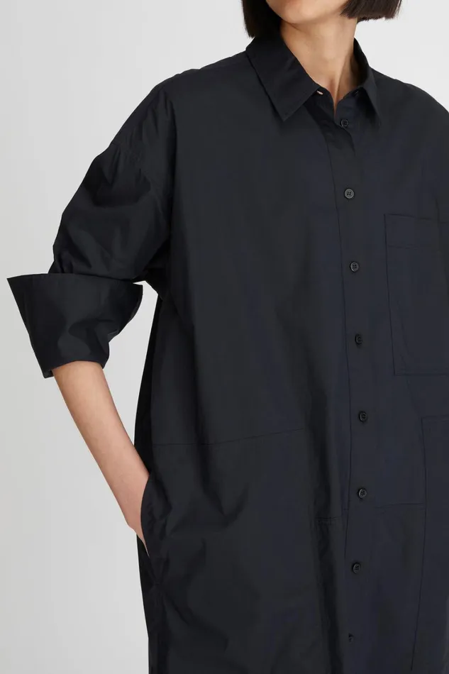 Workroom Women Lee Mathews LM Poplin LS Shirt Dress Workroom Women Lee Mathews LM Poplin LS Shirt Dress
