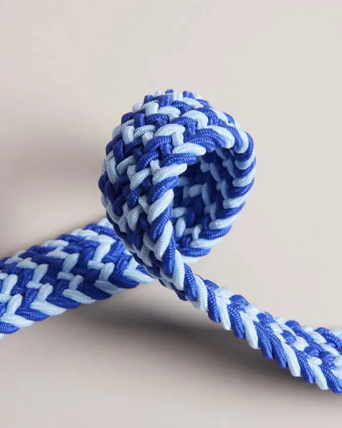 Woven Elasticated Belt Blue Men Ted Baker Belts