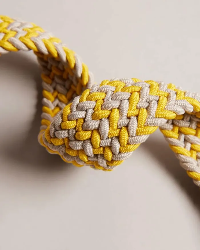 Woven Elasticated Belt Yellow Men Ted Baker Belts