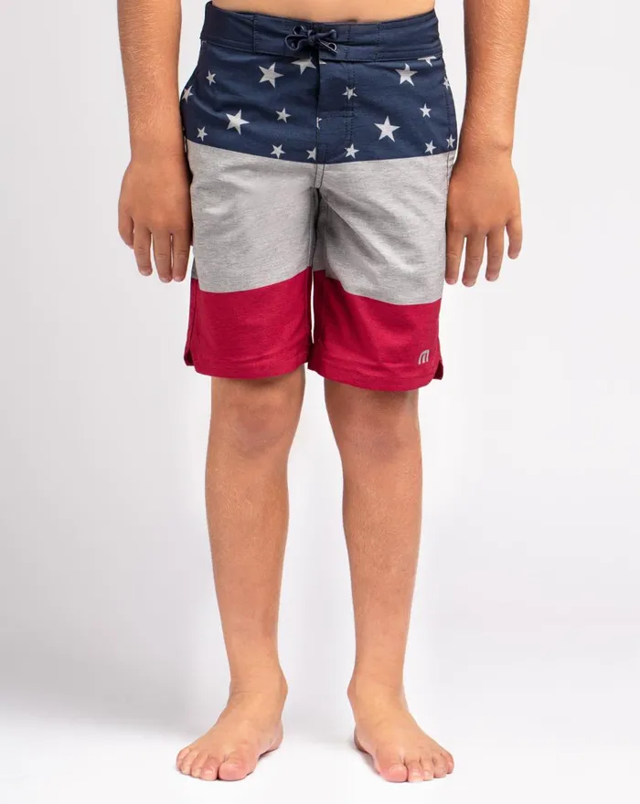 Youth Youth Bottoms TravisMathew TICKER TAPE YOUTH BOARDSHORT Mood Indigo