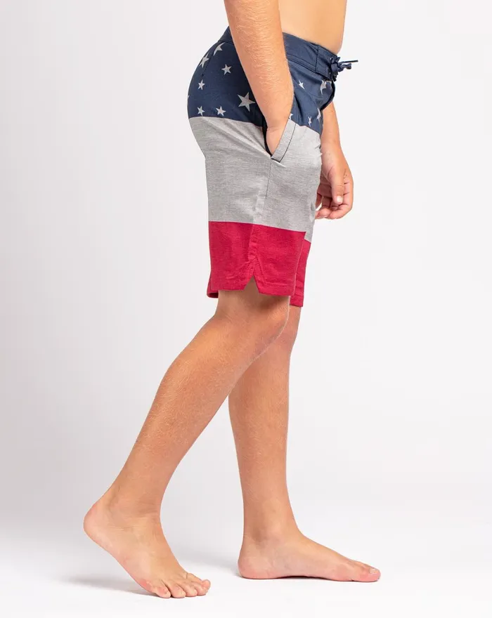 Youth Youth Bottoms TravisMathew TICKER TAPE YOUTH BOARDSHORT Mood Indigo