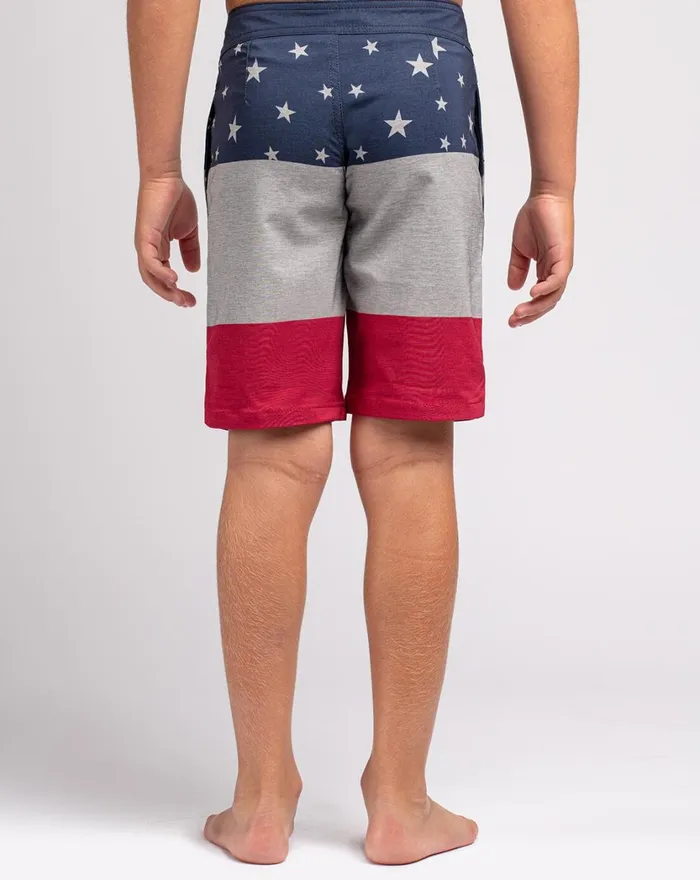 Youth Youth Bottoms TravisMathew TICKER TAPE YOUTH BOARDSHORT Mood Indigo