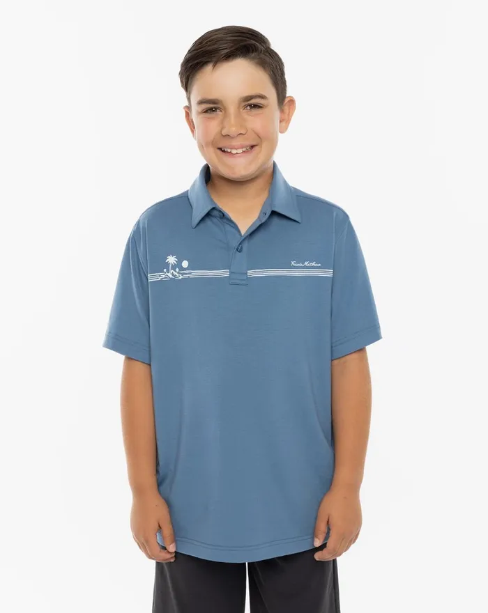 Youth Youth Tops TravisMathew BRIGHT SUN YOUTH POLO Stellar Blue