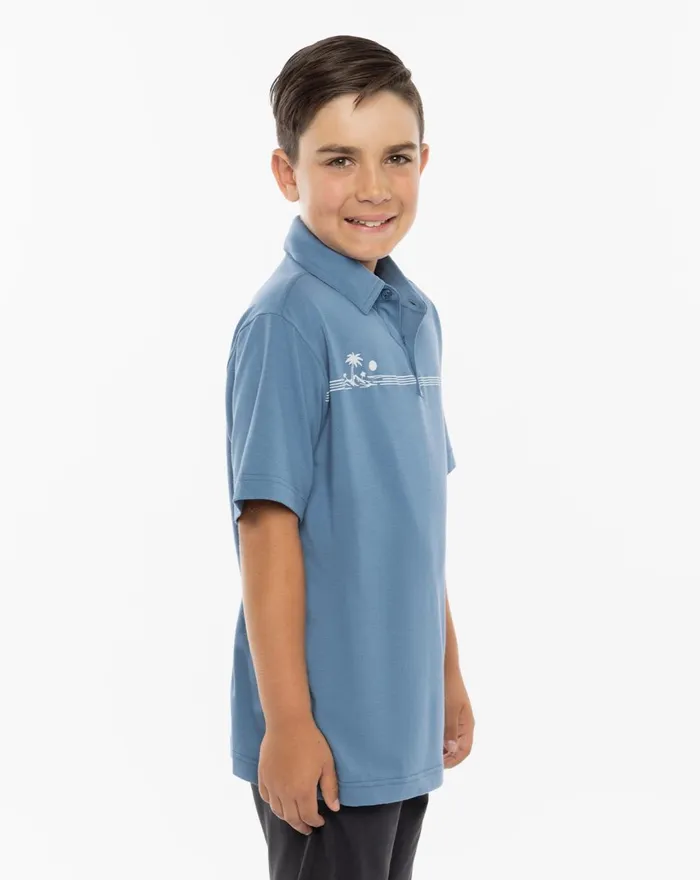 Youth Youth Tops TravisMathew BRIGHT SUN YOUTH POLO Stellar Blue