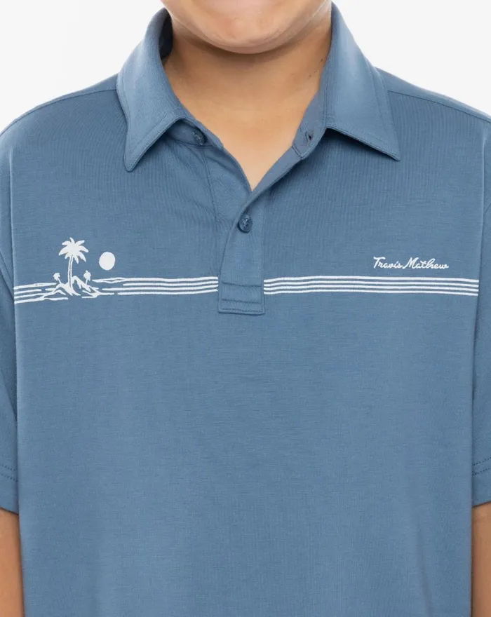 Youth Youth Tops TravisMathew BRIGHT SUN YOUTH POLO Stellar Blue