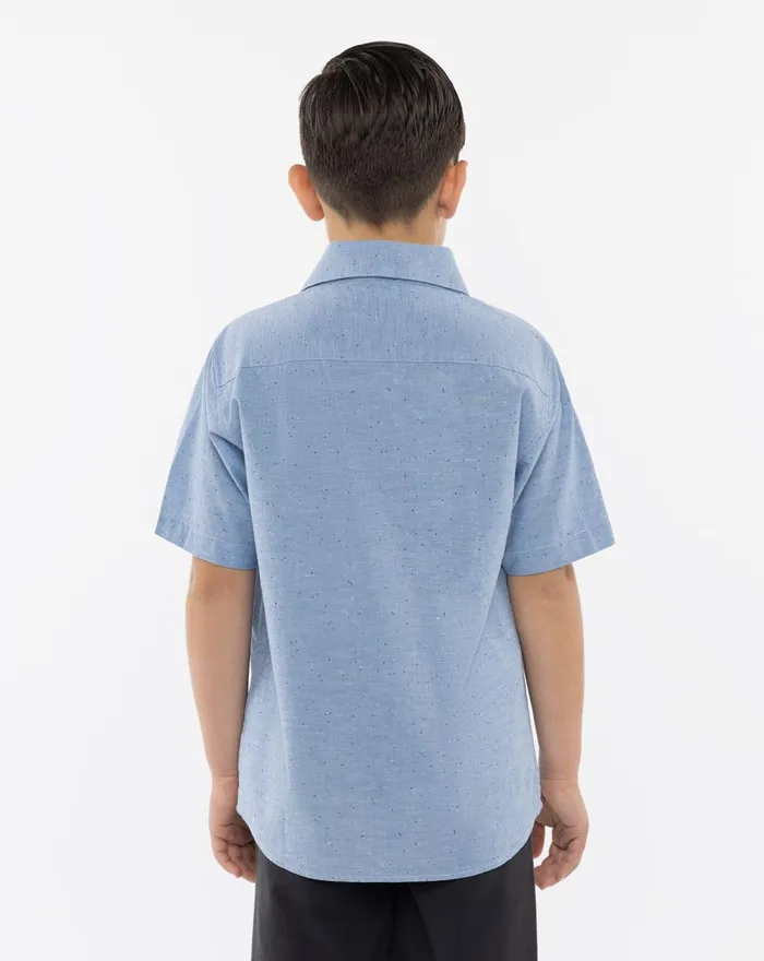 Youth Youth Tops TravisMathew EAGLE PRIDE YOUTH BUTTONUP Heather Blue