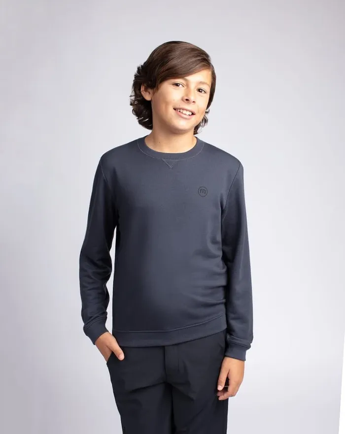 Youth Youth Tops TravisMathew FINK YOUTH CREWNECK Blue Nightsvintage Indigo