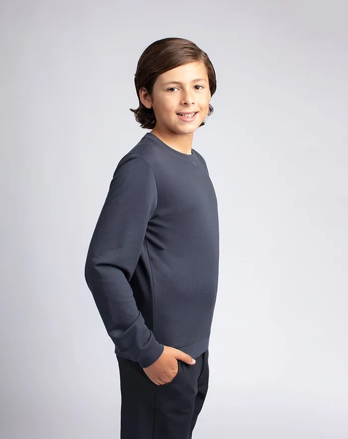 Youth Youth Tops TravisMathew FINK YOUTH CREWNECK Blue Nightsvintage Indigo