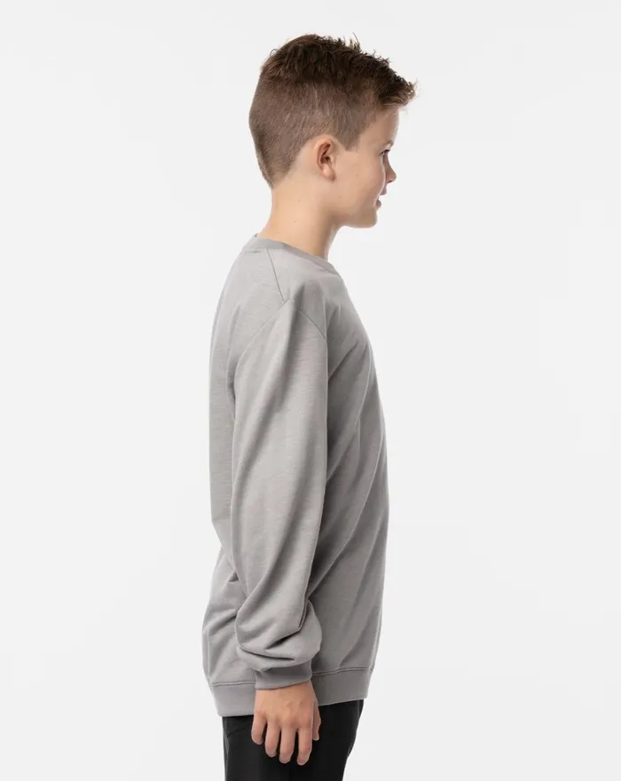 Youth Youth Tops TravisMathew FINK YOUTH CREWNECK Heather Grey