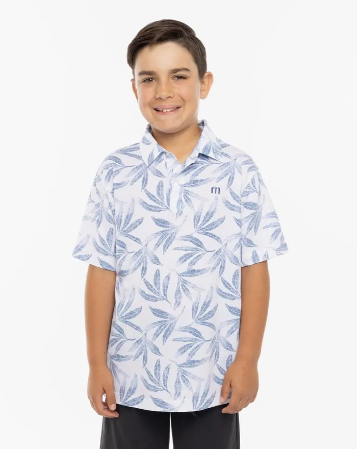 Youth Youth Tops TravisMathew GULF OF MEXICO YOUTH POLO White