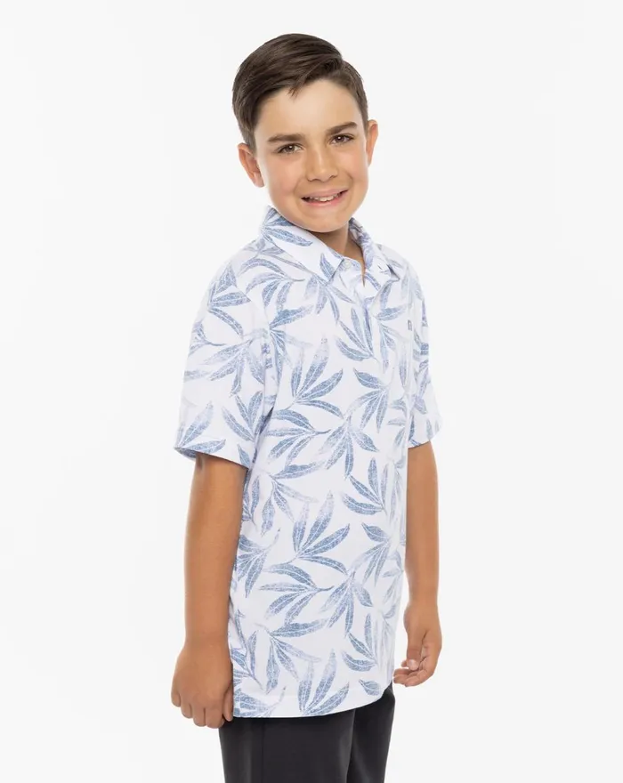 Youth Youth Tops TravisMathew GULF OF MEXICO YOUTH POLO White
