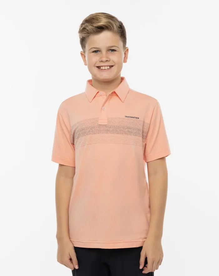 Youth Youth Tops TravisMathew MESA CENTRAL YOUTH POLO Heather Melon