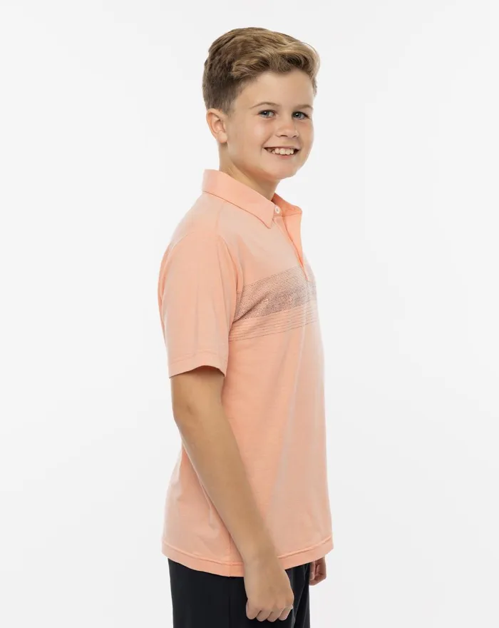 Youth Youth Tops TravisMathew MESA CENTRAL YOUTH POLO Heather Melon