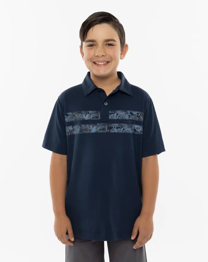 Youth Youth Tops TravisMathew PIER RUNNER YOUTH POLO Total Eclipse