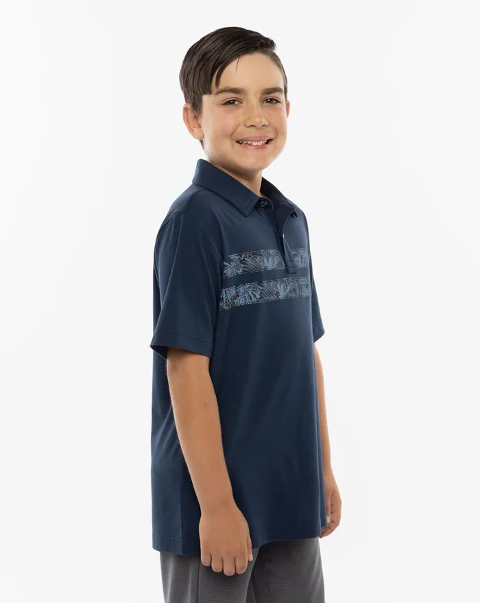 Youth Youth Tops TravisMathew PIER RUNNER YOUTH POLO Total Eclipse