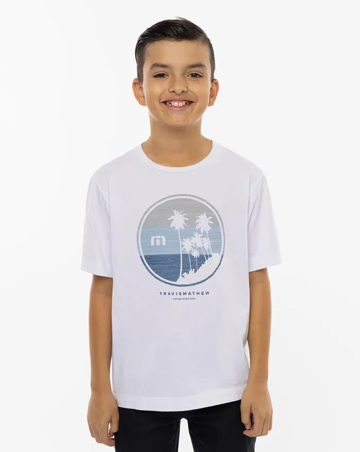 Youth Youth Tops TravisMathew SEAFOAM YOUTH TEE White