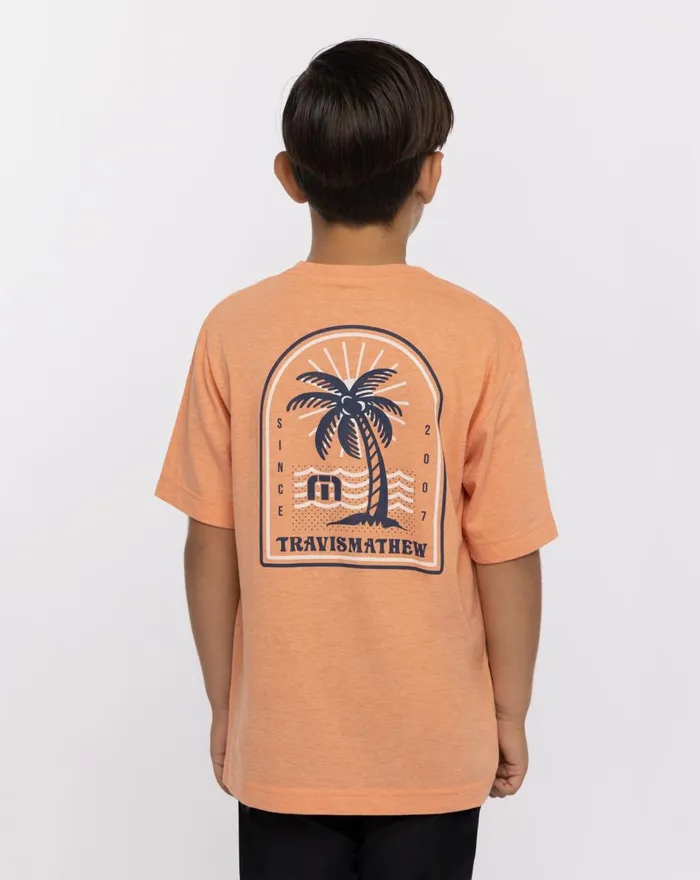 Youth Youth Tops TravisMathew SPANISH VILLA YOUTH TEE Heather Melon Youth Youth Tops TravisMathew SPANISH VILLA YOUTH TEE Heather Melon