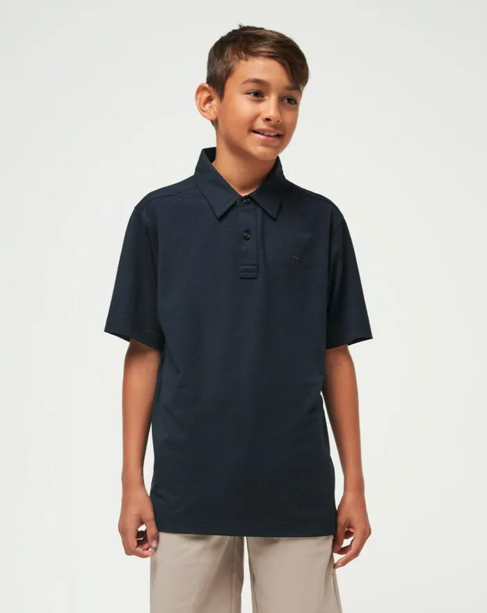 Youth Youth Tops TravisMathew THE HEATER YOUTH POLO Black