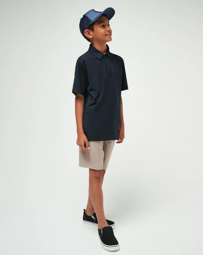 Youth Youth Tops TravisMathew THE HEATER YOUTH POLO Black