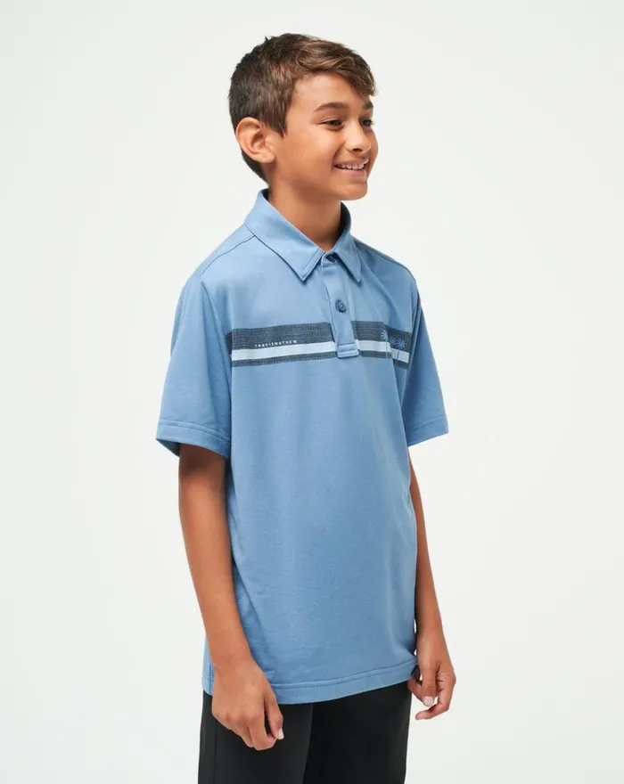 Youth Youth Tops TravisMathew UNDER A PALM YOUTH POLO Coronet