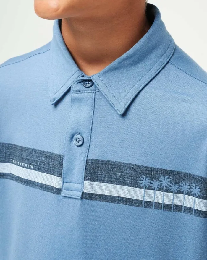 Youth Youth Tops TravisMathew UNDER A PALM YOUTH POLO Coronet