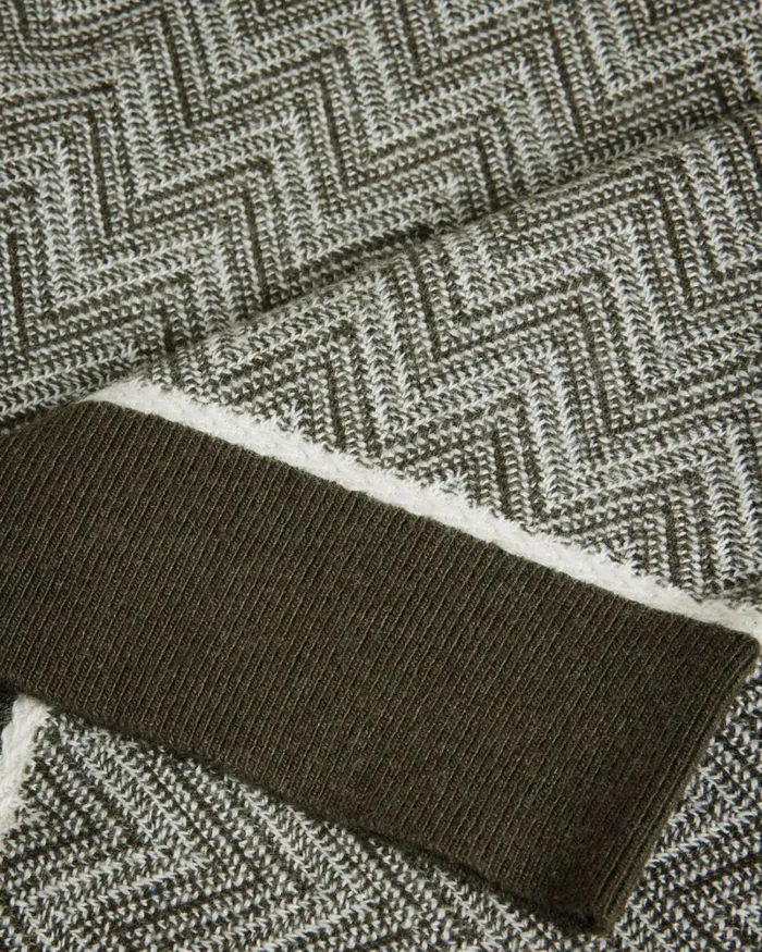 Zig Zag Knit Polo Shirt Dark Green Men Ted Baker Clothing Zig Zag Knit Polo Shirt Dark Green Men Ted Baker Clothing